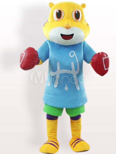 Diese Tiger in blauer Kleidung Erwachsene Maskottchen Kostüm macht ...  width=
