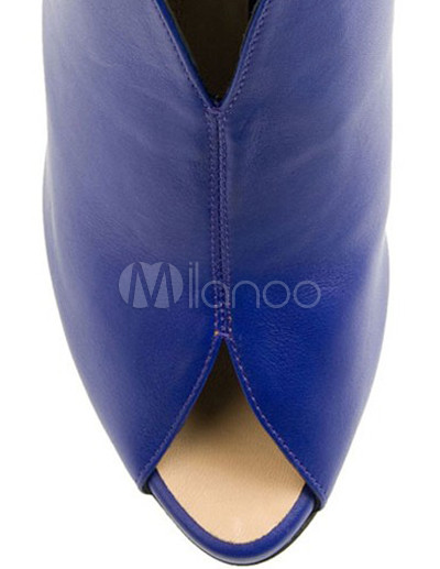 Fashion Boots Sale on Stiletto Peep Toe Sheepskin Fashion Short Boots   Milanoo Com