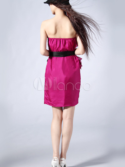 Asian Fashion American Sizes on Red Euramerican Strapless Coat   Milanoo Com