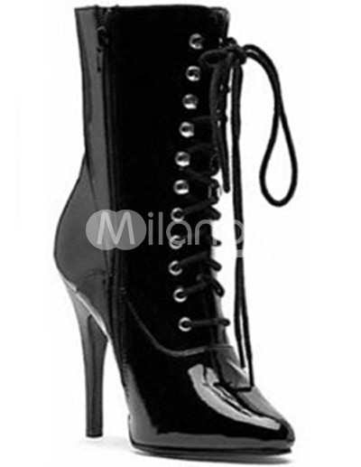 Platform High Heel Shoes on High Heel Non Platform Ankle Boots   Milanoo Com