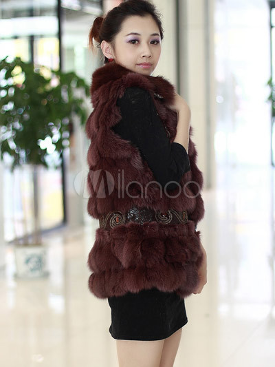 Fashion on Corea Moda Bronceado Y Jap N Fox Chaleco De Piel Milanoo Com