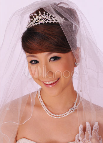 Silvery White Alloy Imitation Pearl Wedding Bridal Jewelry Set