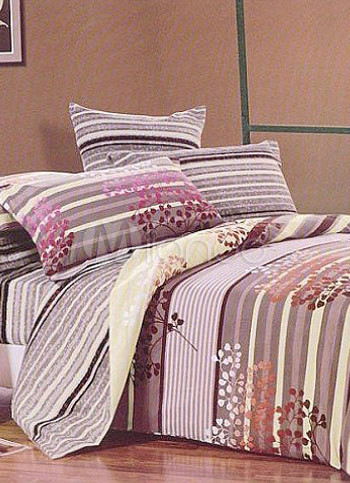 Quiksilver Bedding Sets Sale on Light Brown Floral Tencel Duvet Cover Bedding Set Milanoo Com