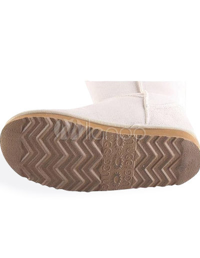 Sand Sheepskin Winter Boots - Milanoo.com 