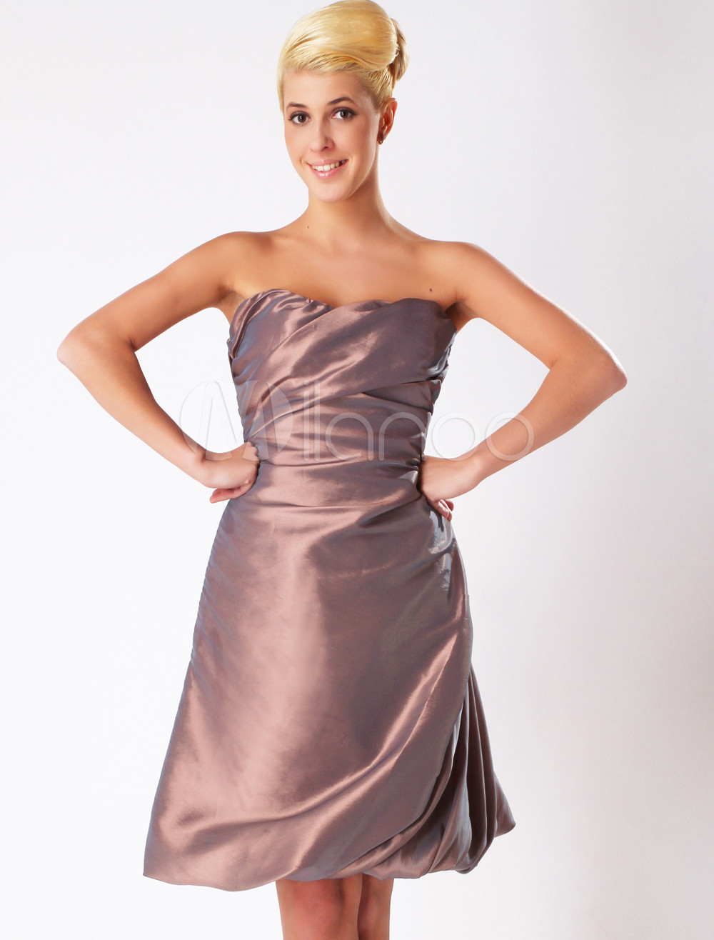 2011 Elegant Taffeta Strapless Knee-length Wedding Dresses For Bridesmaid 2011 Elegant Taffeta Strapless Knee-length Wedding Dresses For Bridesmaid