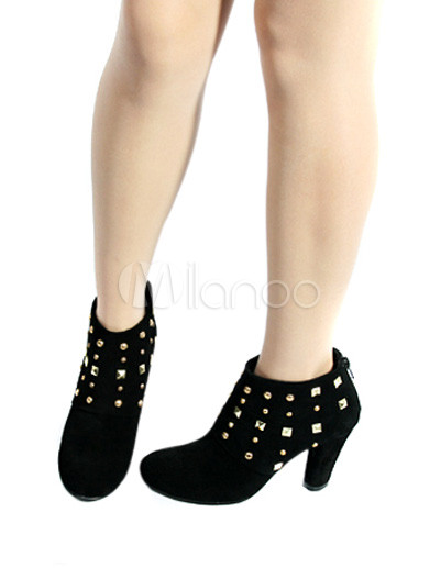Boots Fashion  on Black 2 4 5  Heel Fashion Short Boots   Milanoo Com