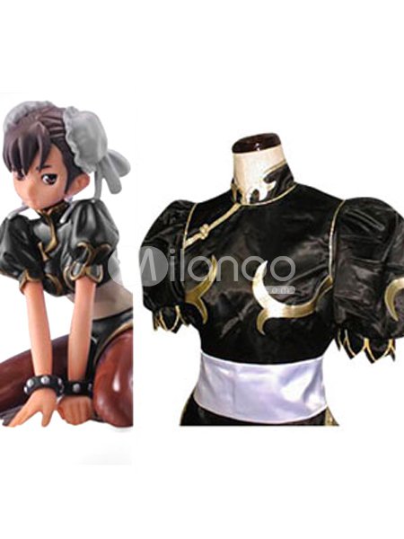 Street Fighter Chun-Li Black Cosplay Costume