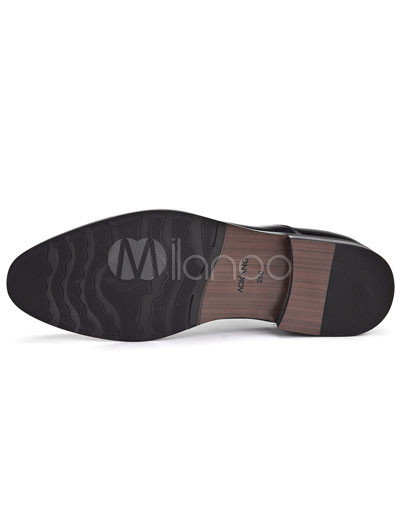  Comfortable Dress Shoes   on Aokang Black Round Toe Cowhide Dress Shoes For Men   Milanoo Com
