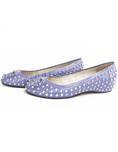 Suede Flat Shoes on Beautiful Purple Suede Sheepskin Flat Shoes   Milanoo Com