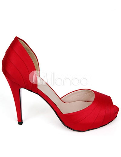 escarpin rouge ouvert