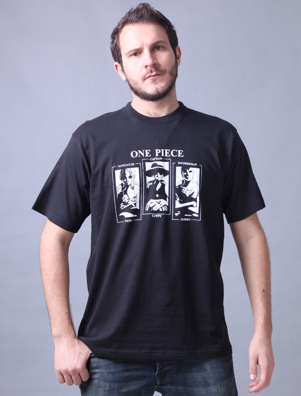 Attractive Black Round Neck Short Sleeves 100% Cotton T-Shirt For Men