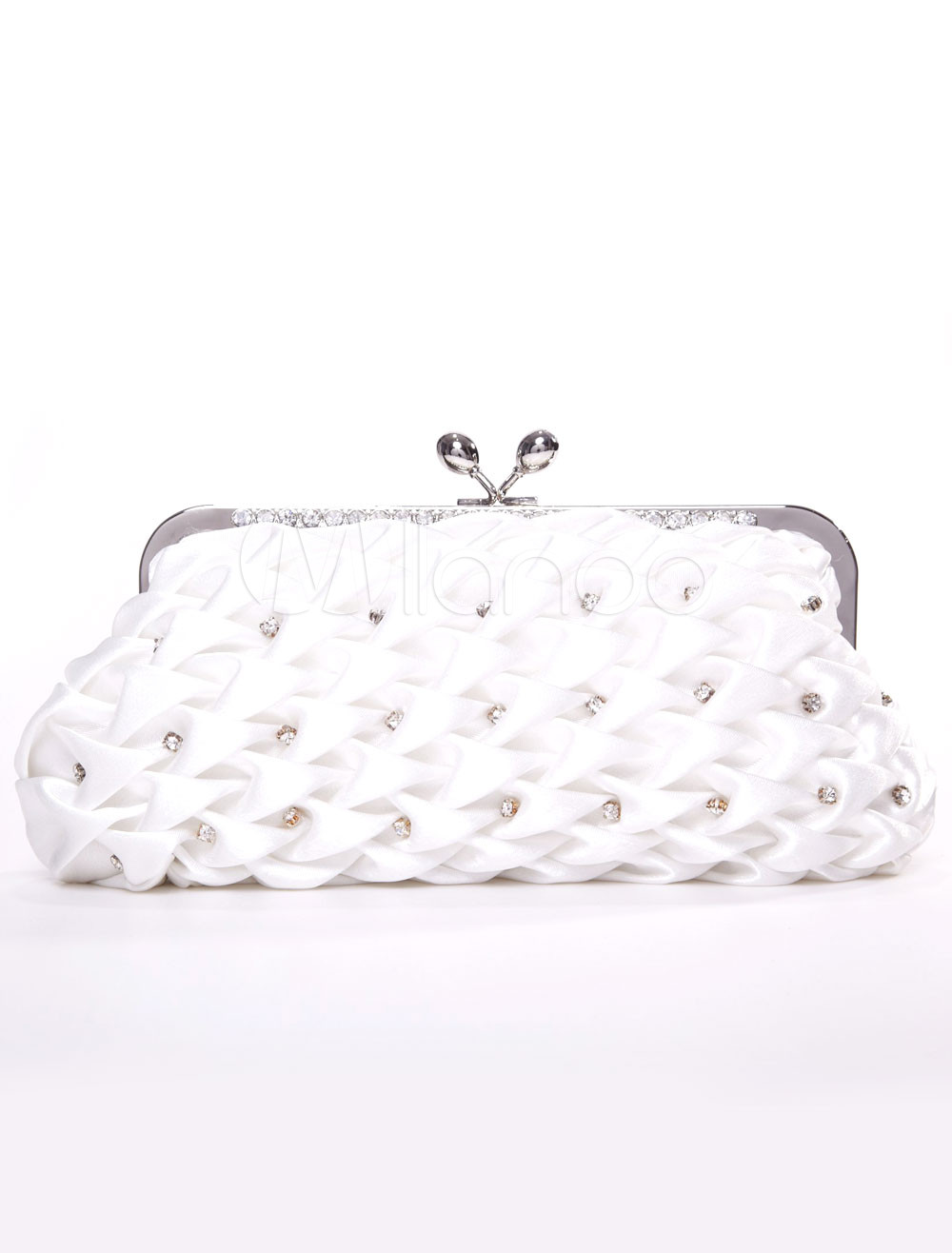 Popular Drape 26*13cm Satin Womens Bridal Purse