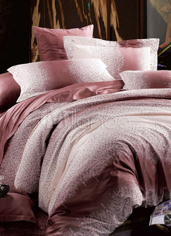 4-Piece Romantic Colorful 100% Combed Cotton Bedding Set