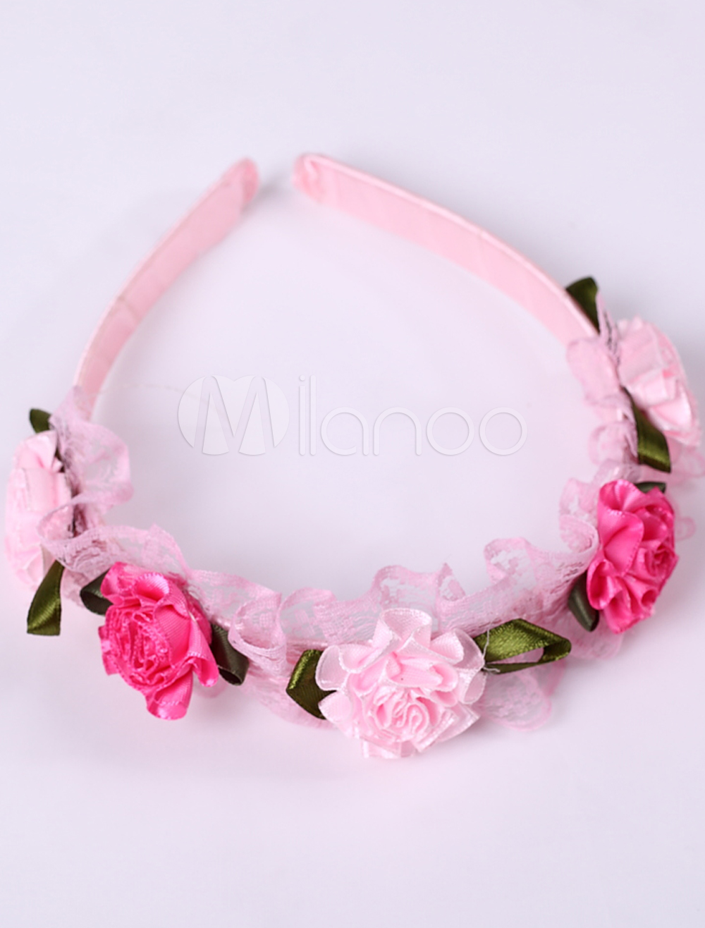 Cute Pink Imitated Silk Lace Hair Band Girls Barbie Costumes