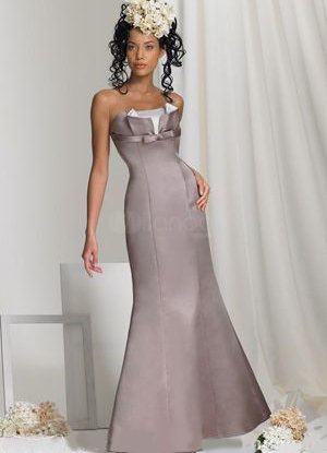 Fashion Light Purple Satin A-line Maternity Bridesmaid Dress<br />
