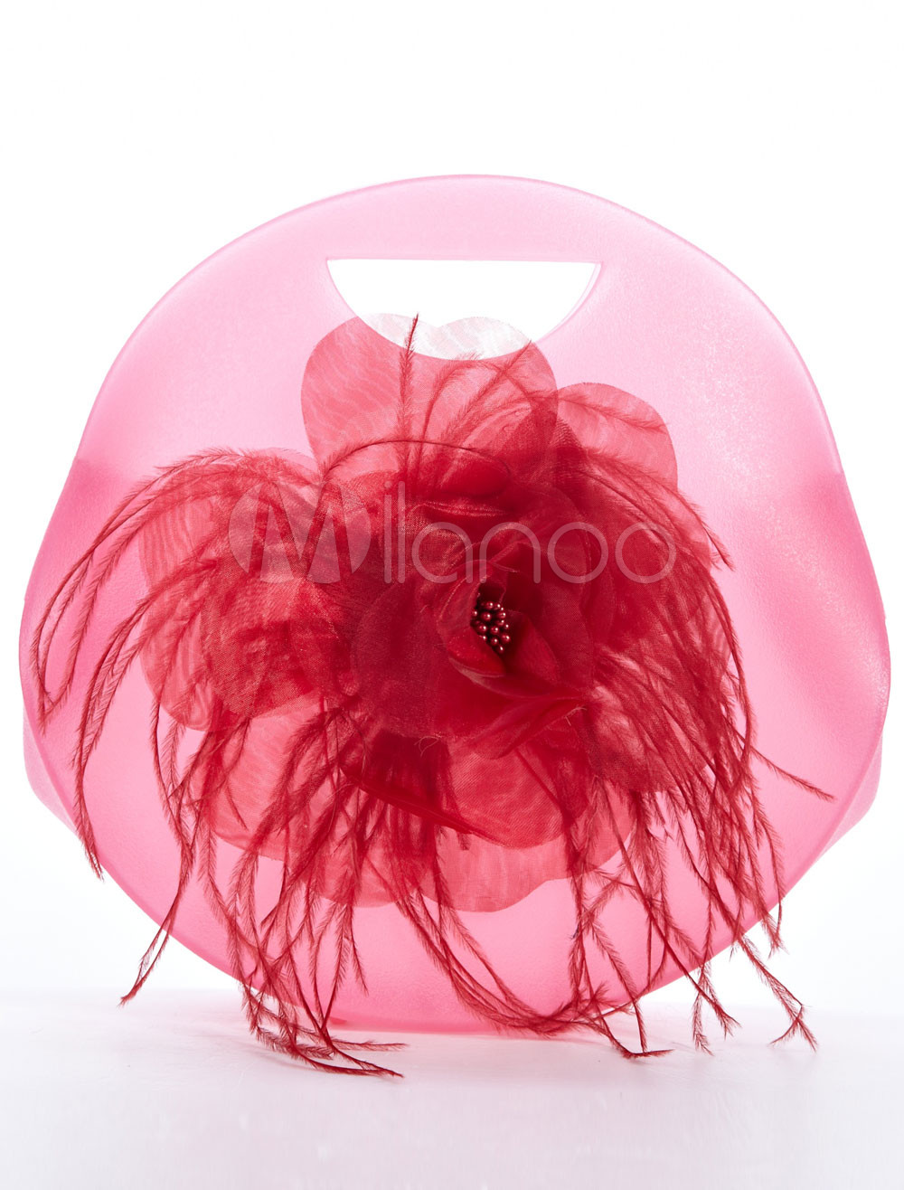 Sweet Pink Flower Silicon 24.5*7*15cm Womens Tote Handbag