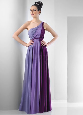 Lilac One-shoulder Satin Floor Length Womens Bridesmaid Dress Lilac One-shoulder Satin Floor Length Womens Bridesmaid Dress