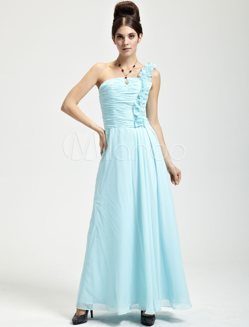 prom dress sweet heart floor length chiffon