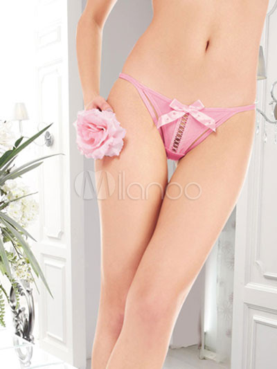 Sexy Pink 70cm Waistline 90% Cotton 10% Lycra Womens Panties