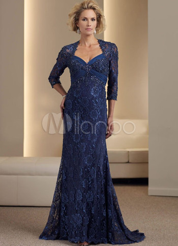 Hot Royal Blue Satin A-Line Mother of The Bride Dress