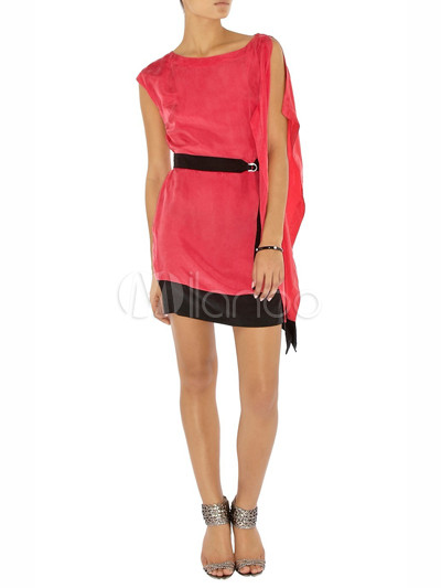 Fashion Feminine Red Cotton Polyester Fibre Womens Corset Dress