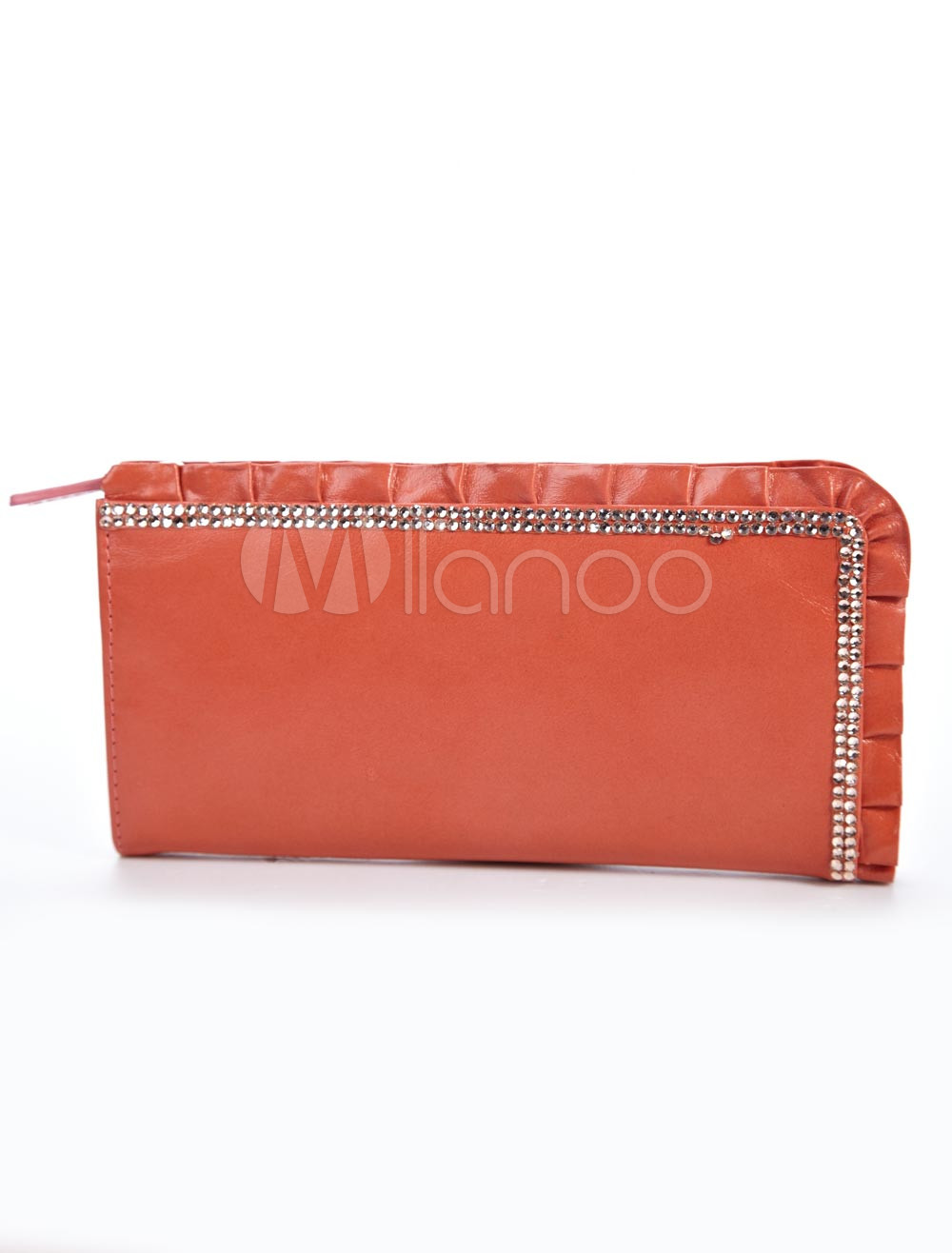 Faddish Pink Genuine Leather 21*10*3cm Womens Wallet