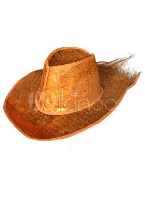Brown Imitation Leather Men's Cowboy Hats