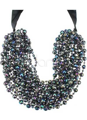 Quality Black Beaded Ladies Fashion Necklace Quality Black Beaded Ladies Fashion Necklace