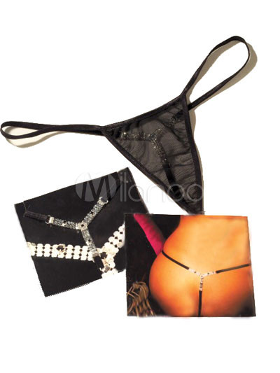 Schwarz PU Spandex Womens Höschen Schwarz PU Spandex Womens Höschen