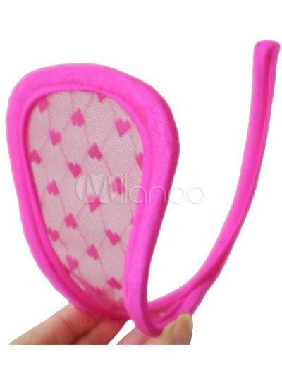 Cute Pink Acrylic Plastic Womens C-string