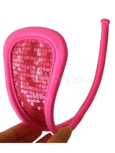 Cute Pink Acrylic Plastic Womens C-string