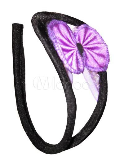 Pink And Black Acrylic Plastic Womens G-string