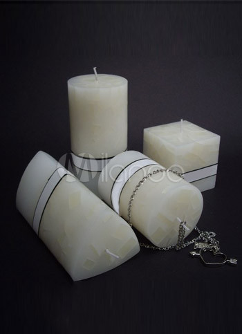 4 Pieces Fabulous Ivory Ecologic Wax Scented Candles