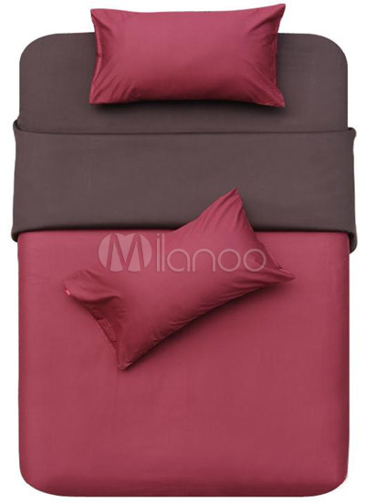 Red Twill 4-Pcs Cotton Bedding Sets