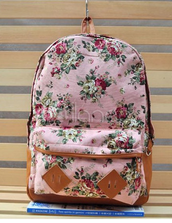 Canvas+backpack+floral