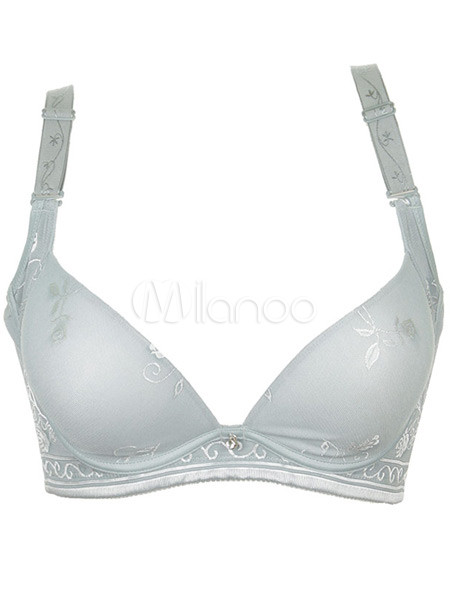 Green 3/4 Cup 72% Polyamide Fibre 28% Spandex Womens Demi Cup Bra