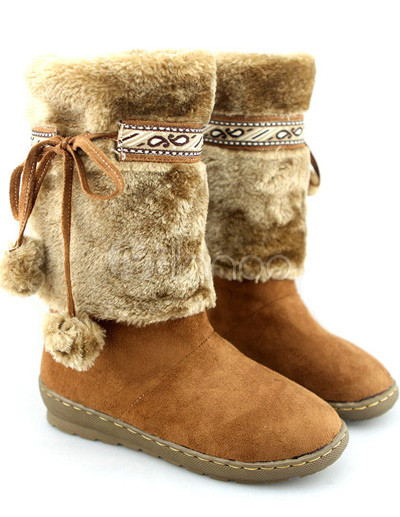 chaussure avec fourrure femme