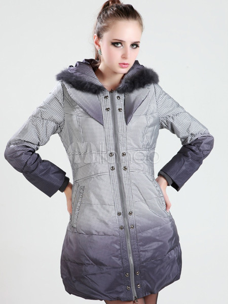 Deep Green White Duck Down Womens Down Jacket