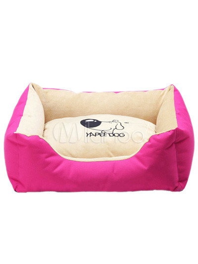 Fuchsia Oxford Plush Sofa Dog Bed