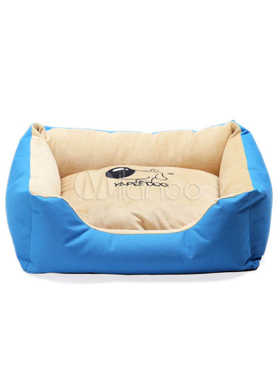 Royal Blue Oxford Plush Sofa Dog Bed