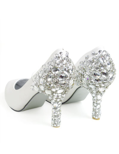 Wedding Shoes Bridal on Leather Rhinestone Decoration Wedding Bridal Shoes Milanoo Com