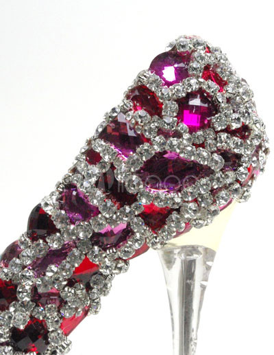 Crystal Wedding Shoes Bridal on Mixed Leather Crystal Decoration Wedding Bridal Shoes Milanoo Com