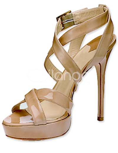 Apricot%20Patent%20Leather%204%207/10%20High%20Heel%20Platform%20Fashion%20Ankle%20Shoes