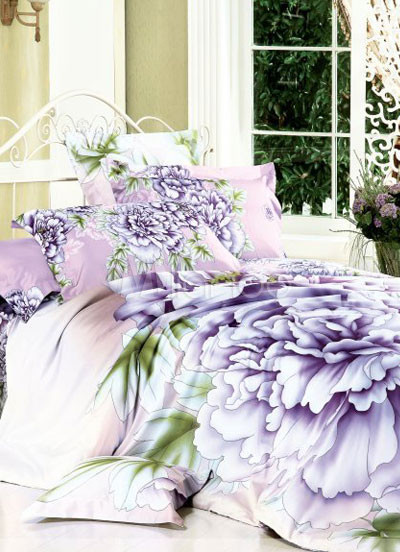 Bedding Sets Comforters  on Pc Flower Painting 100  Twill Cotton Floral Bedding Set   Milanoo Com