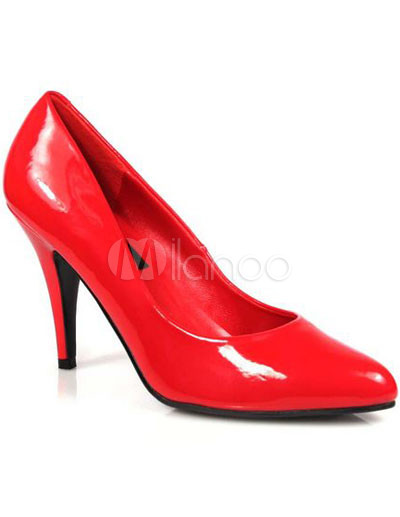  Stiletto Shoes on Red 4   High Heel Pu Fashion Shoes   Milanoo Com