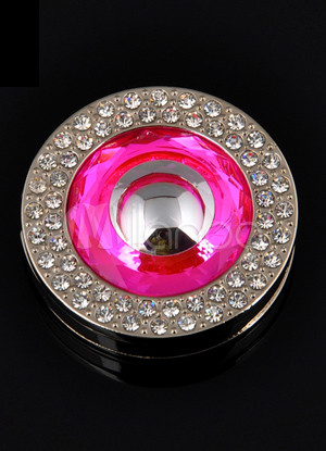 35mm Pink Znic Swarovski Crystal Rhinestone Mirror Purse Hanger