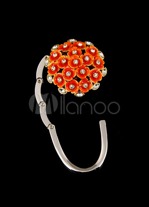 35mm Sweet Orange Znic Swarovski Crystal Rhinestone Purse Hanger
