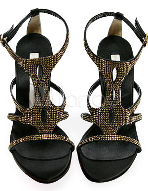Brown Fashion Heels on Unique 3 1 2   High Heel Brown Silk Fabric Fashion Sandals   Milanoo