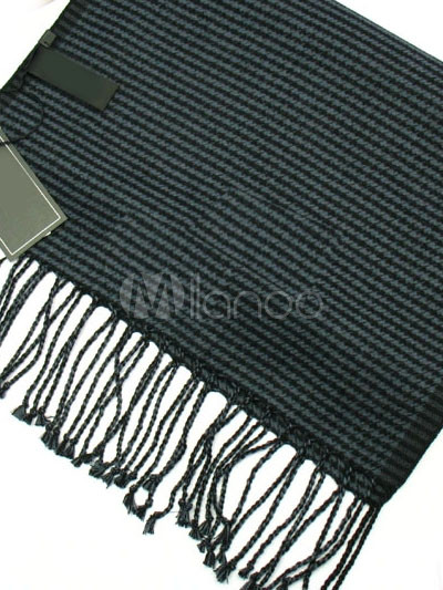 Beautiful Dark Gray Silk Mens Neckerchief