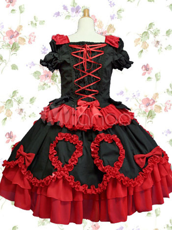 Black-And-Red-Short-Sleeves-Cotton-Gothic-Lolita-Dress-49471-4.jpg